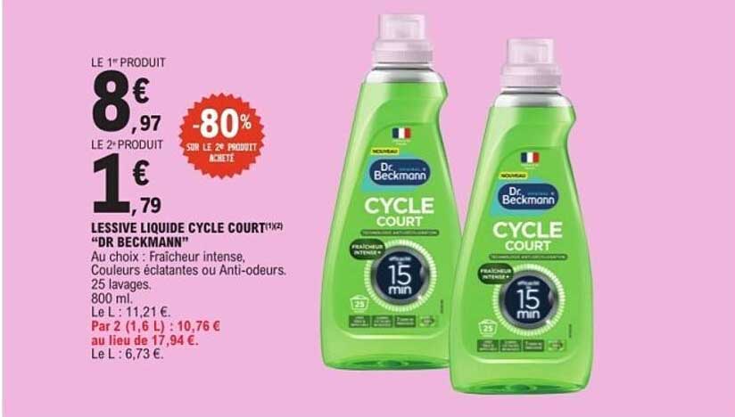 LESSIVE LIQUIDE CYCLE COURT(2x) "DR BECKMANN"