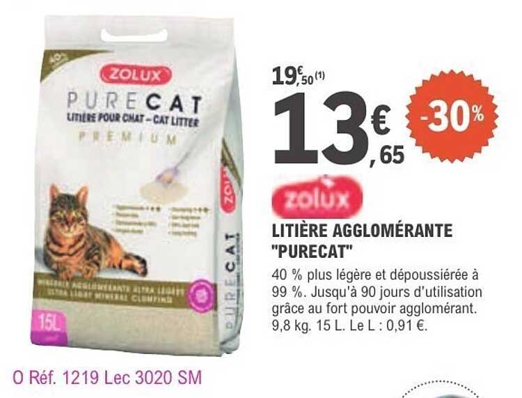 LITIÈRE AGGLOMÉRANTE "PURECAT"
