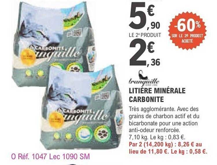 litière minérale carbonite