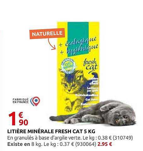 LITIÈRE MINÉRALE FRESH CAT 5 KG