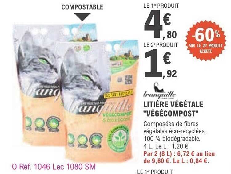 LITIERE VEGETALE "VEGECOMPOST"