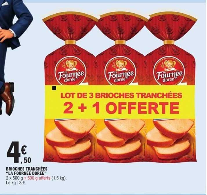 LOT DE 3 BRIOCHES TRANCHÉES 2 + 1 OFFERTE