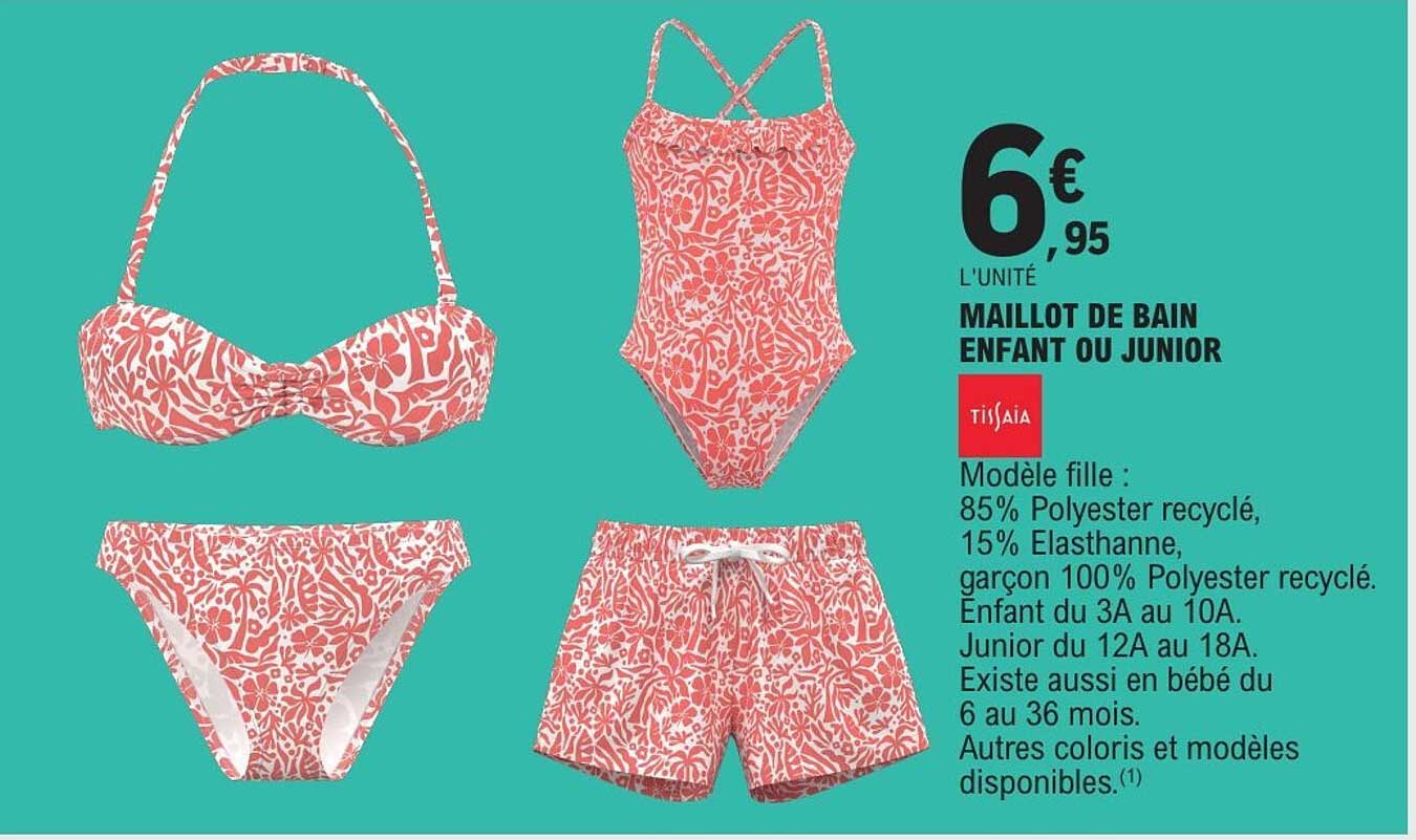 MAILLOT DE BAIN ENFANT OU JUNIOR