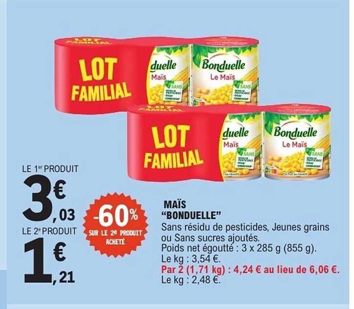 MAÏS "BONDUELLE"
