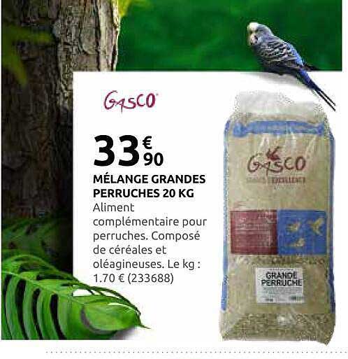 MÉLANGE GRANDES PERRUCHES 20 KG