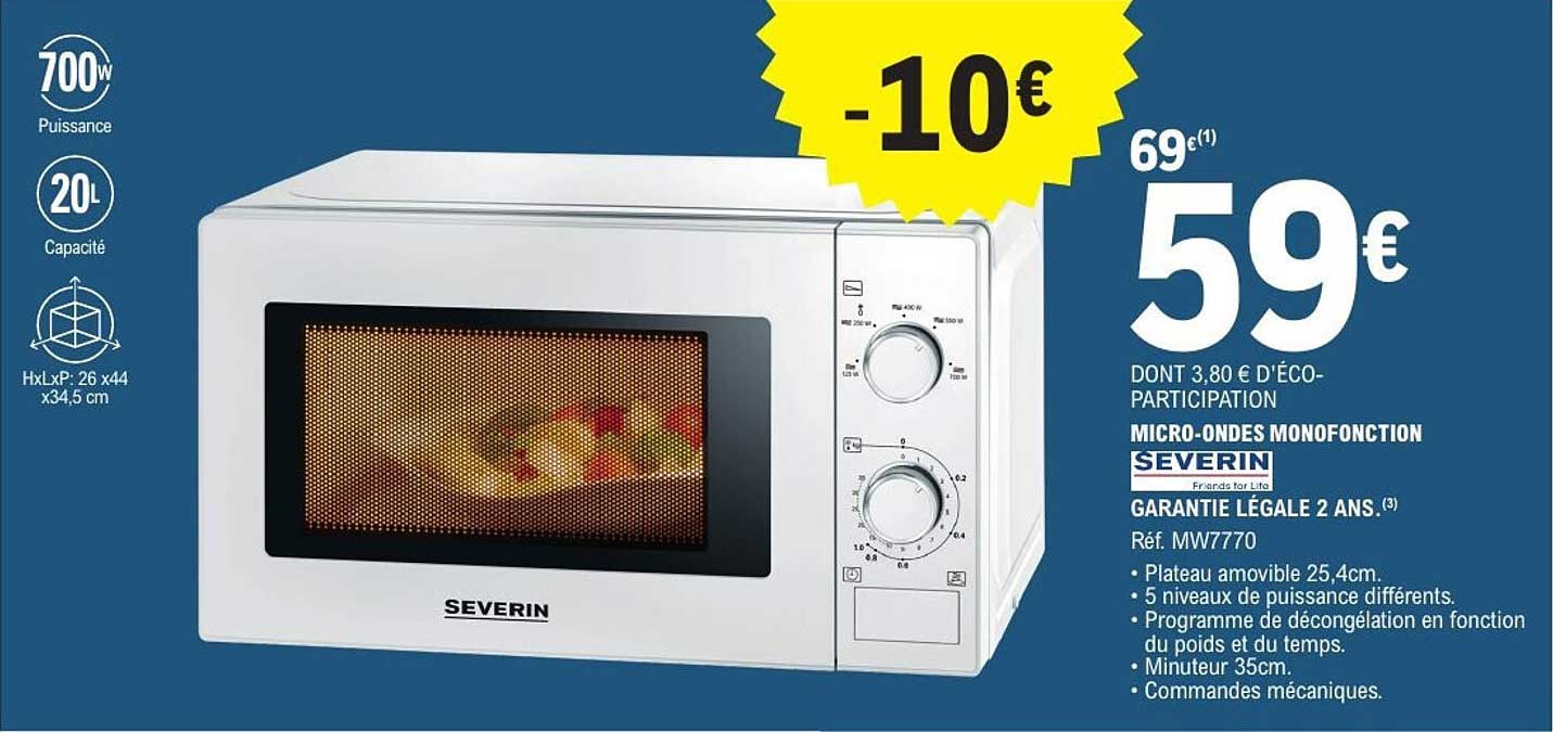MICRO-ONDES MONOFONCTION SEVERIN
