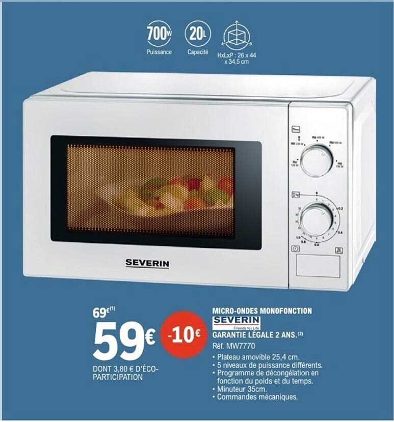MICRO-ONDES MONOFONCTION SEVERIN
