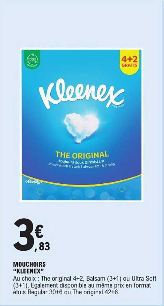 MOUCHOIRS “KLEENEX”