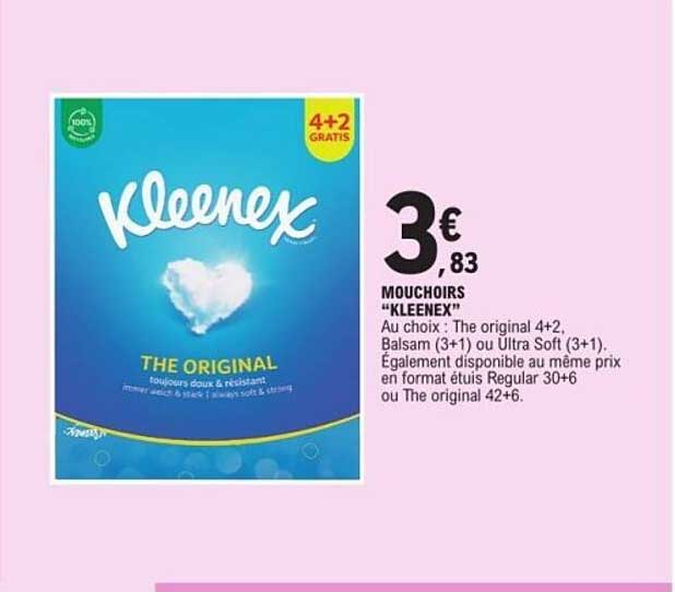 MOUCHOIRS "KLEENEX"