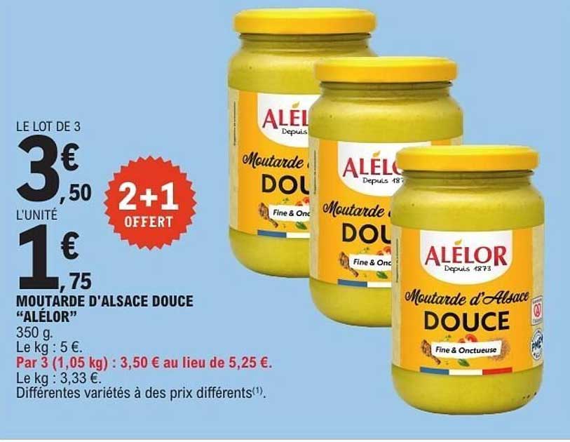 MOUTARDE D'ALSACE DOUCE “ALÉLOR”