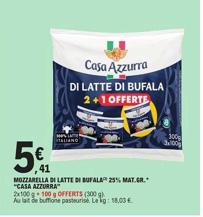 MOZZARELLA DI LATTE DI BUFALA "CASA AZZURRA"
