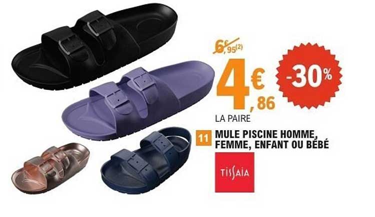 MULE PISCINE HOMME, FEMME, ENFANT OU BÉBÉ
