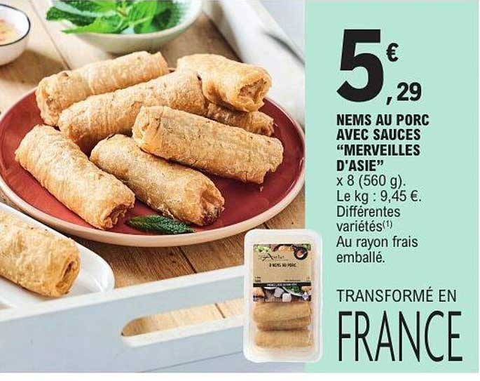 NEMS AU PORC AVEC SAUCES “MERVEILLES D’ASIE”