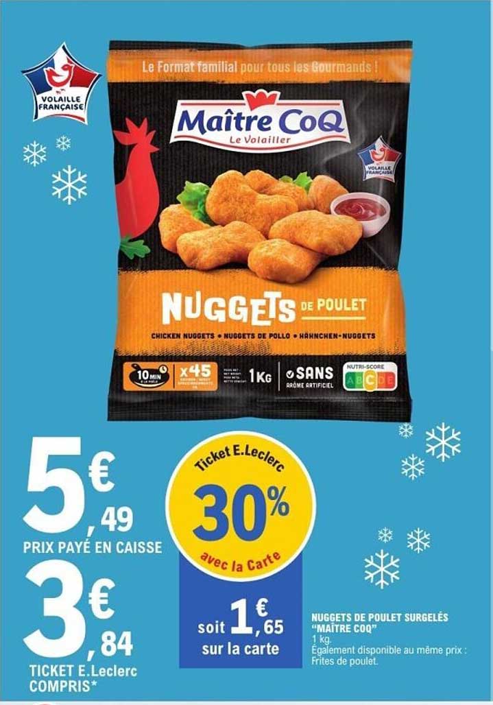 NUGGETS DE POULET “MAÎTRE COQ”