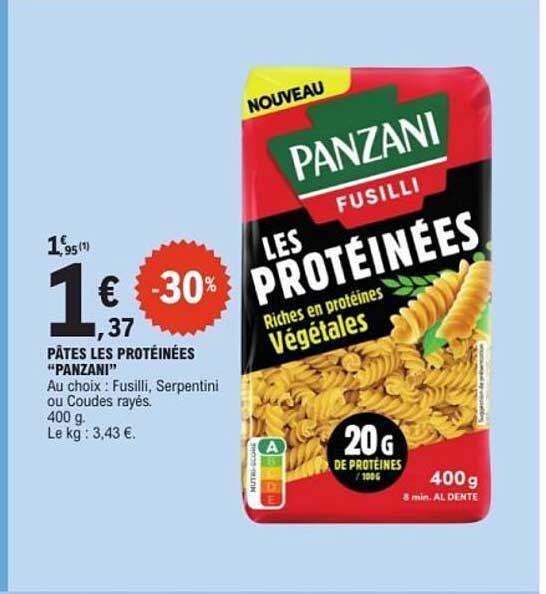 PÂTES LES PROTÉINÉES "PANZANI"