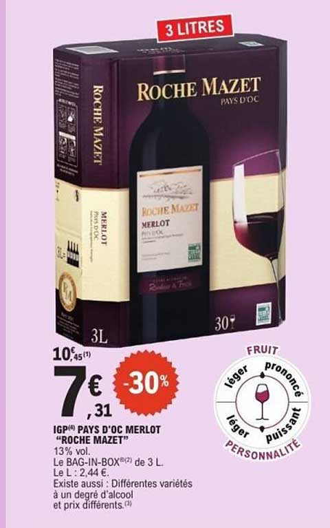 PAYS D'OC MERLOT "ROCHE MAZET"