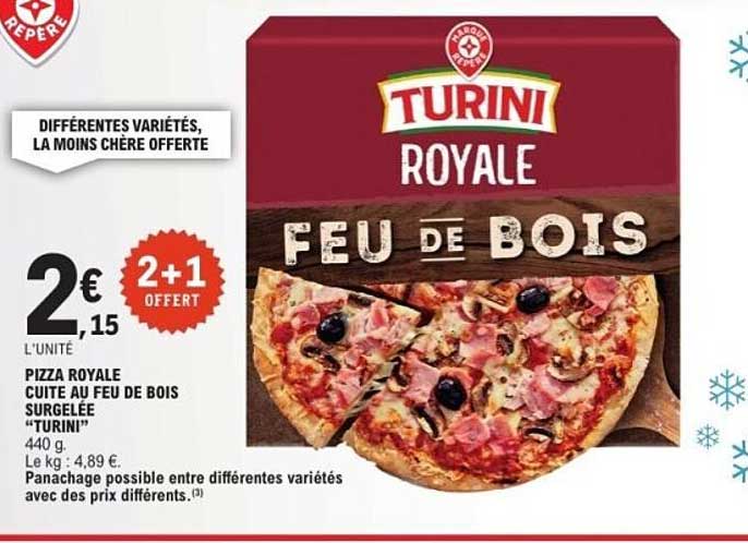 PIZZA ROYALE CUITE AU FEU DE BOIS SURGELÉE "TURINI"