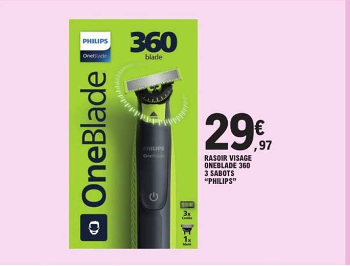 RASOIR VISAGE ONEBLADE 360 3 SABOTS, “PHILIPS”