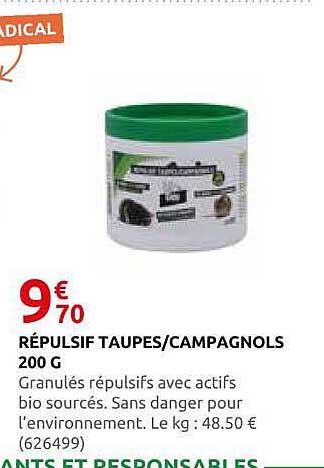 RÉPULSIF TAUPES/CAMPAGNOLS 200 G