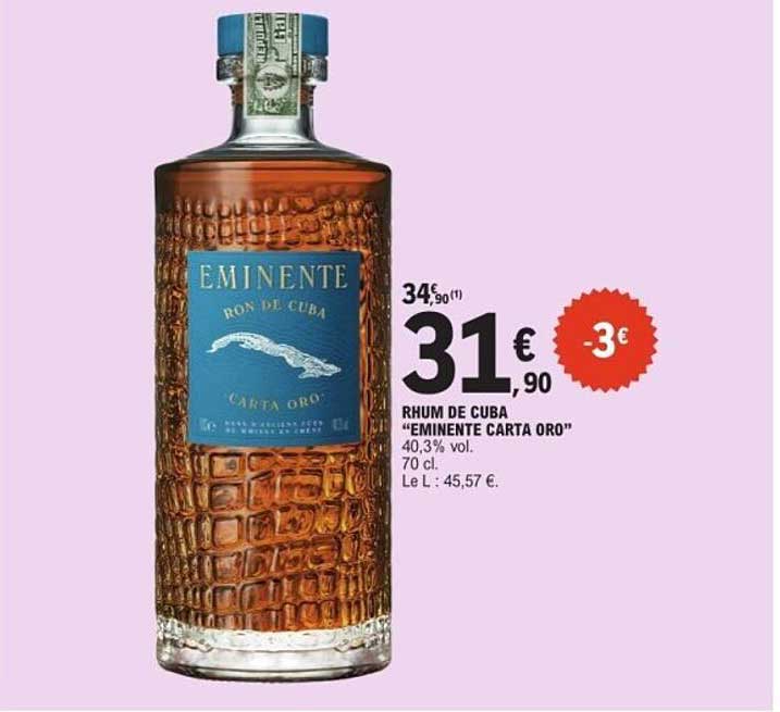 Rhum de Cuba "Eminente Carta Oro"