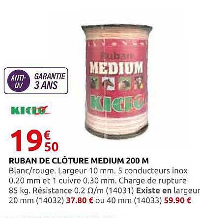 RUBAN DE CLÔTURE MEDIUM 200 M