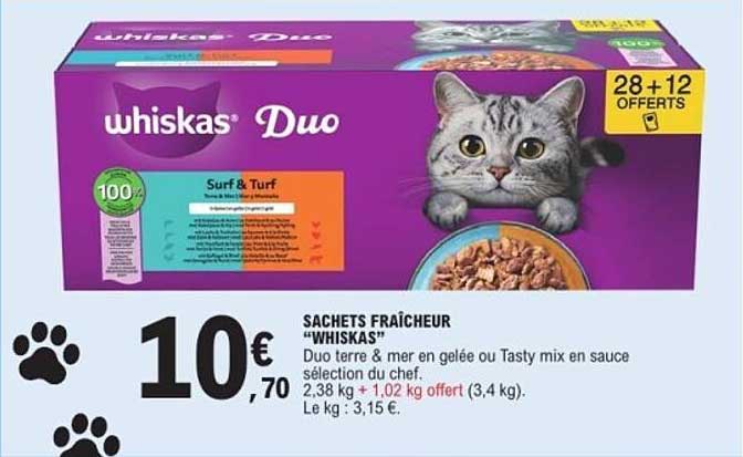 SACHETS FRAÎCHEUR "WHISKAS"