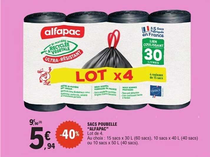 SACS POUBELLE "ALFAPAC"