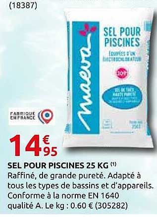 SEL POUR PISCINES 25 KG
