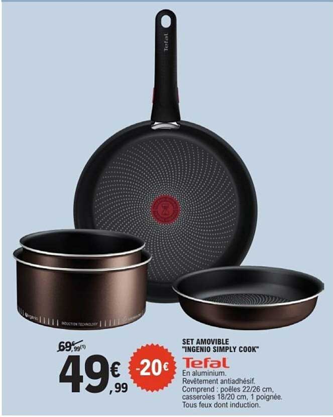 SET AMOVIBLE "INGENIO SIMPLY COOK" Tefal