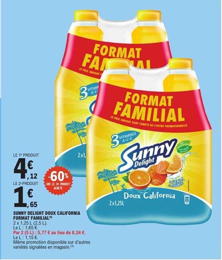 Sunny Delight Doux California Format Familial