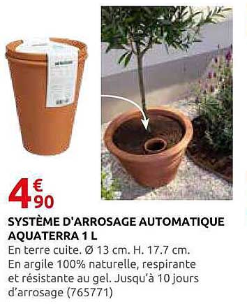 SYSTÈME D'ARROSAGE AUTOMATIQUE AQUATERRA 1 L