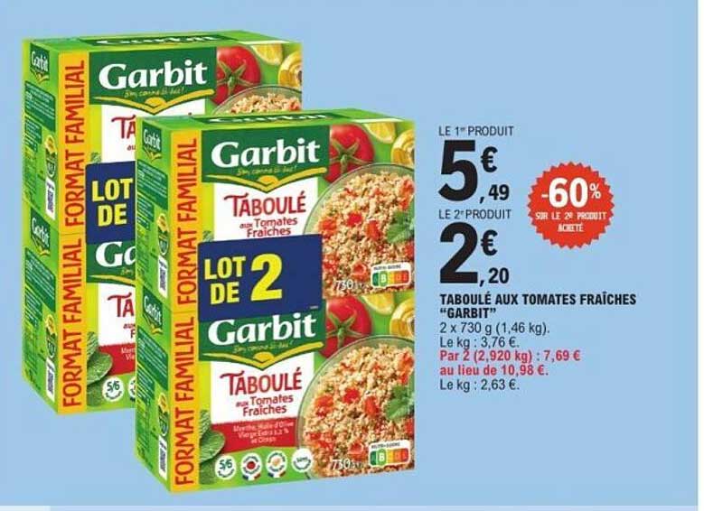 TABOULÉ AUX TOMATES FRAÎCHES "GARBIT"