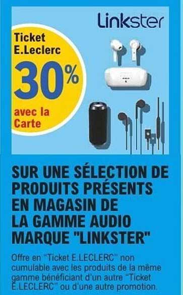 Ticket E.Leclerc 30% avec la Carte