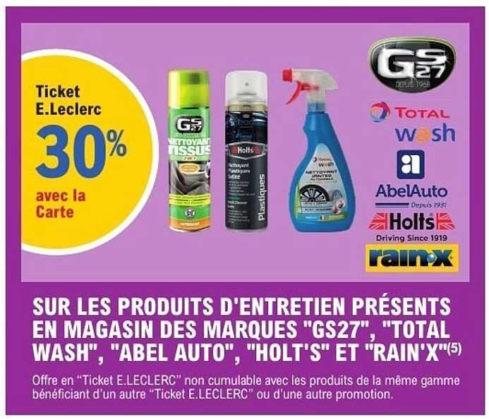 Ticket E.Leclerc 30% avec la Carte