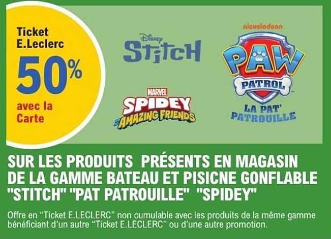 Ticket E.Leclerc 50% avec la Carte