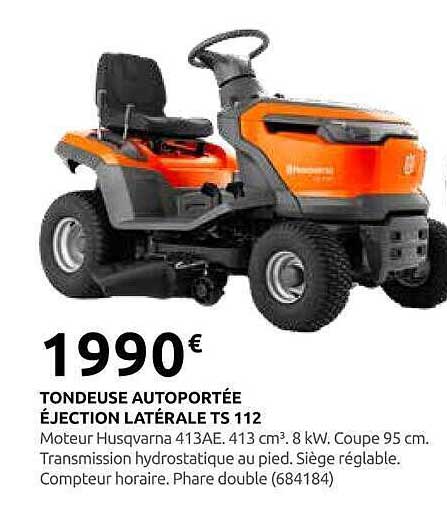 TONDEUSE AUTOPORTÉE ÉJECTION LATÉRALE TS 112
