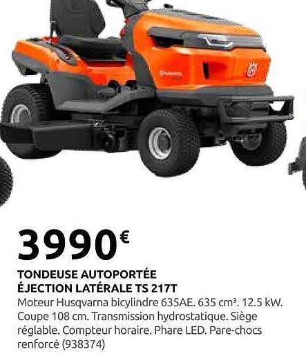 TONDEUSE AUTOPORTÉE ÉJECTION LATÉRALE TS 217T