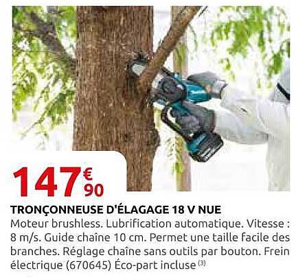 TRONÇONNEUSE D'ÉLAGAGE 18 V NUE