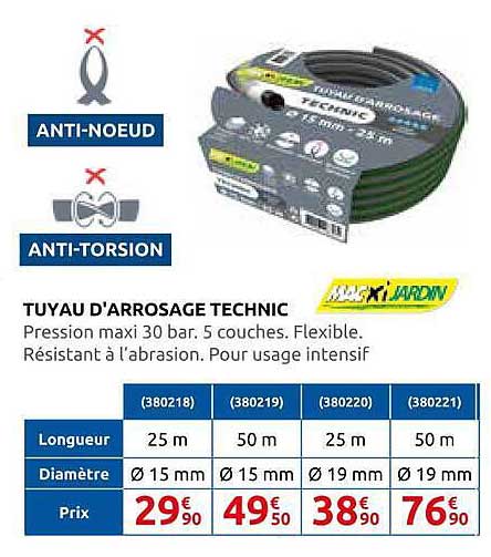 TUYAU D'ARROSAGE TECHNIC
