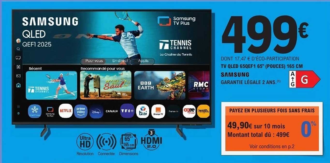 TV QLED 65QEF1 65" (POUCES) 165 CM