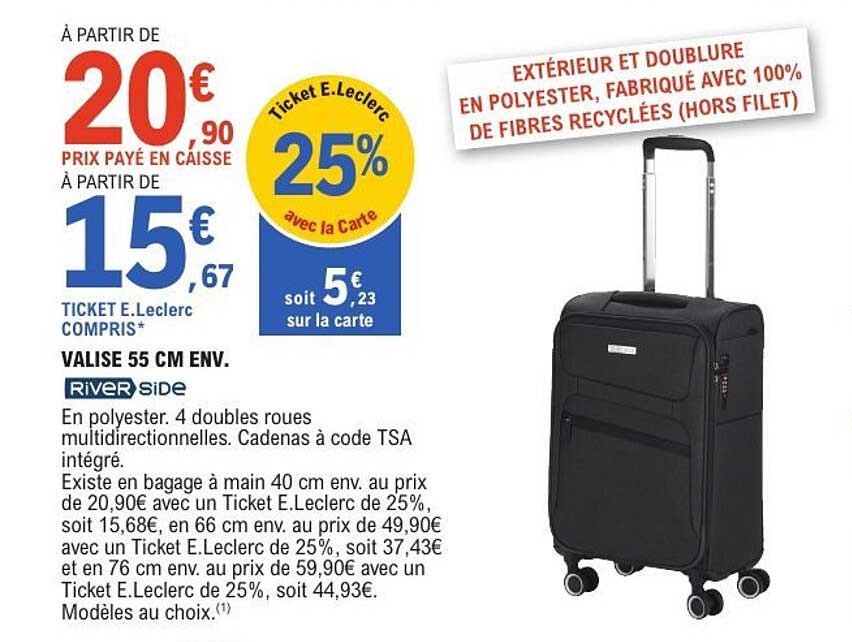 VALISE 55 CM ENV. RIVERSIDE