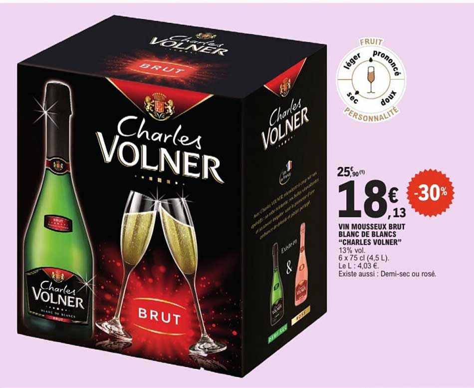 VIN MOUSSEUX BRUT BLANC DE BLANCS "CHARLES VOLNER"