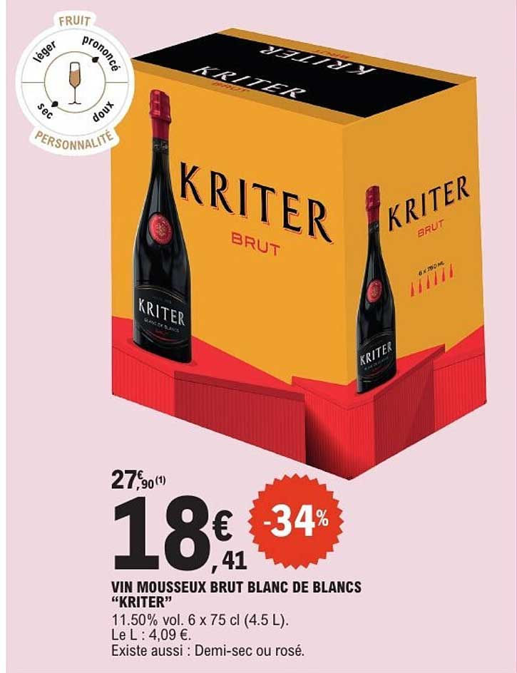 VIN MOUSSEUX BRUT BLANC DE BLANCS “KRITER”