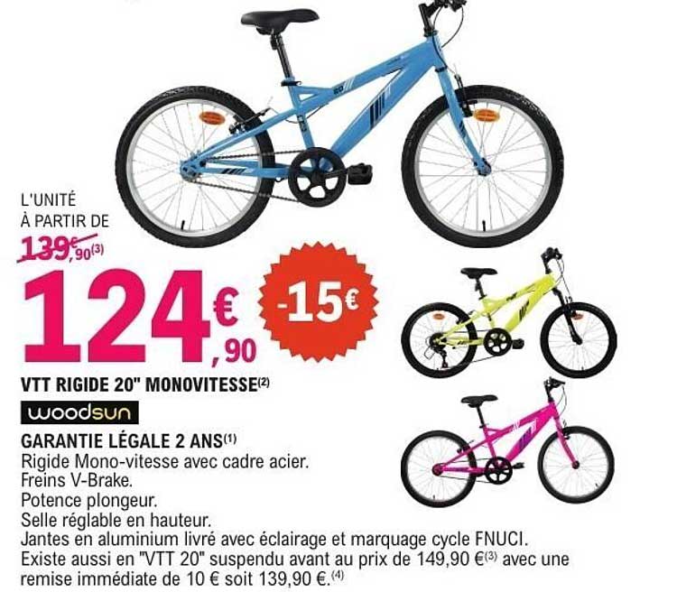 VTT RIGIDE 20" MONOVITESSE