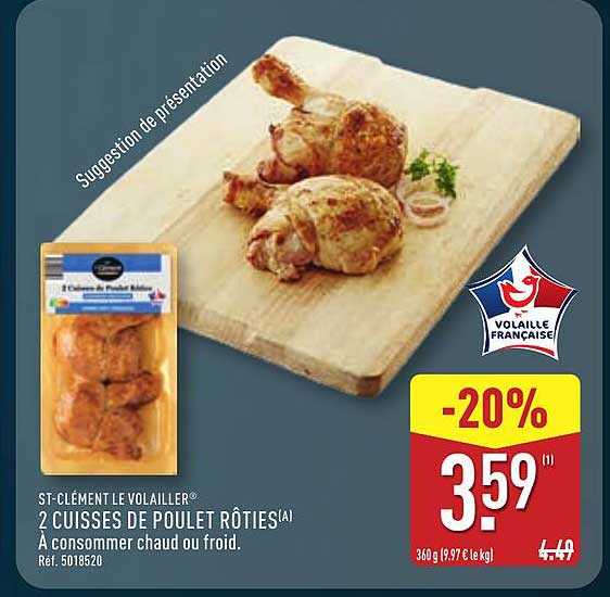 2 CUISSES DE POULET RÔTI