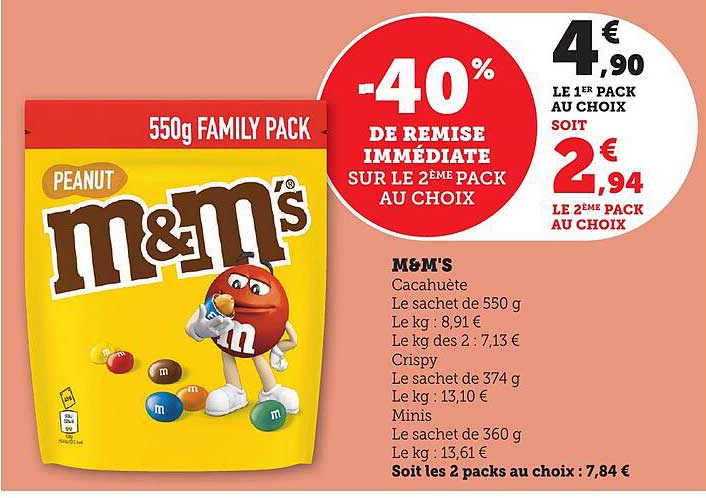 -40% de remise immédiate sur le 2ème pack au choix