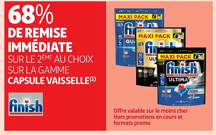 68% DE REMISE IMMÉDIATE SUR LE 2ÈME AU CHOIX SUR LA GAMME CAPSULE VAISSELLE