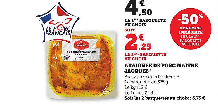 AIGNEE DE PORC MAITRE JACQUES