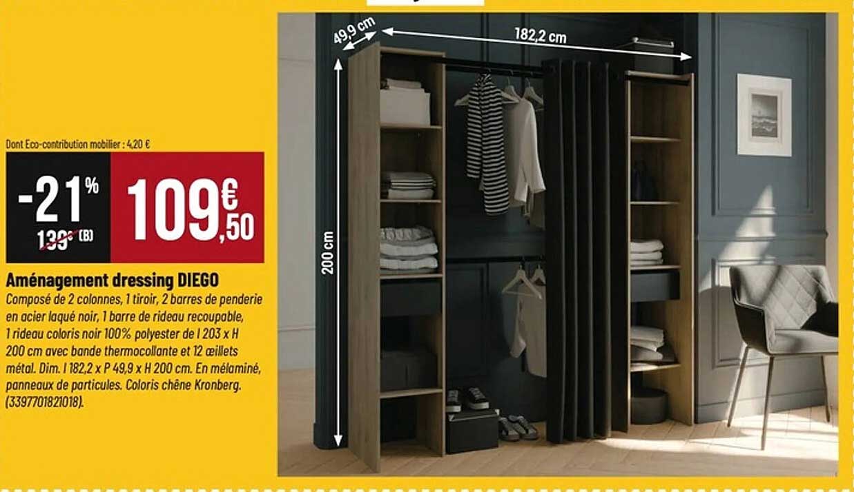 Aménagement dressing DIEGO