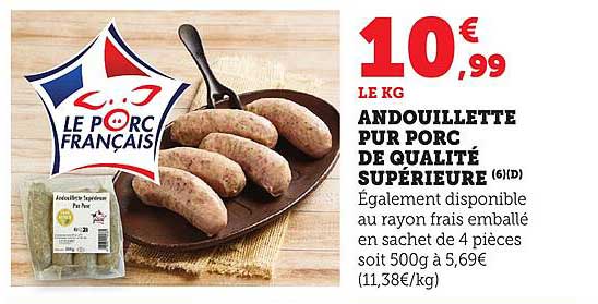 ANDOUILLETTE PUR PORC DE QUALITÉ SUPÉRIEURE